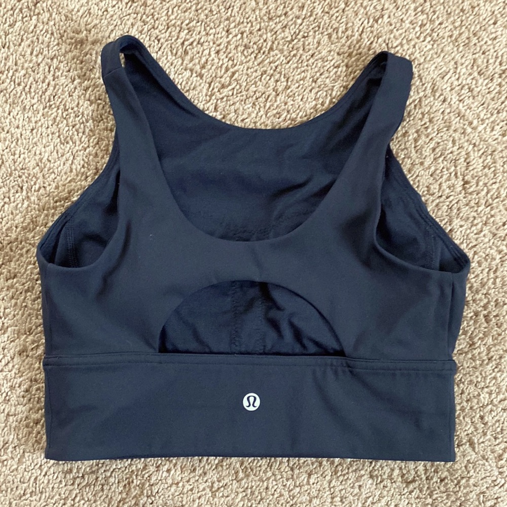Lulu lemon size 6 black long line bra